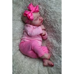 MRB 50CM Already Finished Reborn Baby LouLou Asleep Doll Lifelike 3D Skin Visible Veins Handmade Doll Christmas Gift For Girl