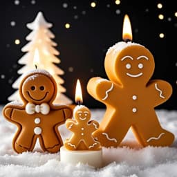 DIY Cartoon Gingerbread Man Silicone Candle Mold Christmas Cookie Chocolate Baking Tool Handmade Soap Candle Making Supplies