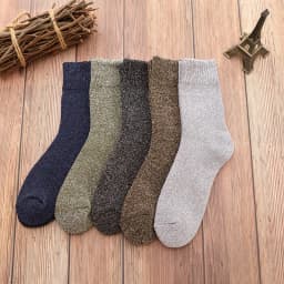 5 Pairs Thicken Socks Men High Quality Towel Keep Warm Winter Socks Cotton Christmas Gift Socks For Man Thermal Size 38-45