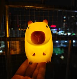 Cute Capybara Night Light Cute Cartoon Silicone Creative Bedside Sleep Night Lamp Room Decor Birthday Christmas Gift