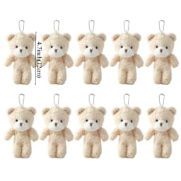 10/20/30pcs 4.7In Teddy Bears Stuffed Plush Toy Bear Plush Doll Keychain Craft Pendent DIY Wedding Birthday Christmas Party Gift