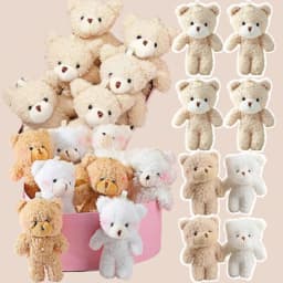 10/20/30pcs 4.7In Teddy Bears Stuffed Plush Toy Bear Plush Doll Keychain Craft Pendent DIY Wedding Birthday Christmas Party Gift