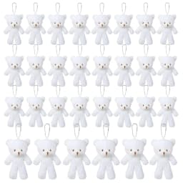 10/20/30pcs 4.7In Teddy Bears Stuffed Plush Toy Bear Plush Doll Keychain Craft Pendent DIY Wedding Birthday Christmas Party Gift
