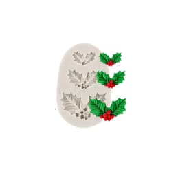 Holly Leaves Fondant Mold For Christmas Bells Silicone Mould Cake Decoration Cupcake Topper Candy Gum Paste Kitchen Baking Tools