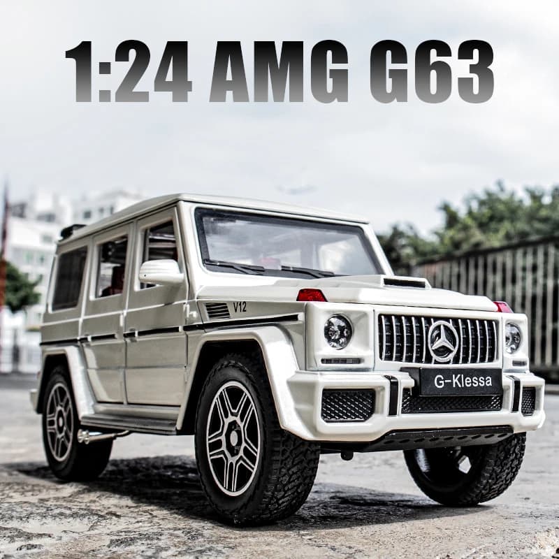 1/24 alloy die-cast G63 car model simulation sound and light off-road vehicle toys children's birthday gift Christmas