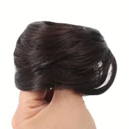 Synthetic Chignon Elastic Rubber Band Fake Hair Bun Clip in on Hair Tail Extension Updo Hair Piece Ponytail For Women Christmas