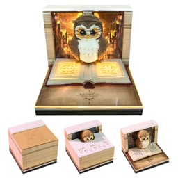 Time Piece Calendar 2027 Desk Calendar With Light 3D Magic Owl Calendar Paper Carving Art Memo Pad Notepad Gift for Christmas