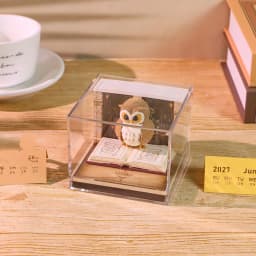 Time Piece Calendar 2027 Desk Calendar With Light 3D Magic Owl Calendar Paper Carving Art Memo Pad Notepad Gift for Christmas