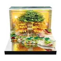 Time Piece Calendar 2027 Desk Calendar With Light 3D Magic Owl Calendar Paper Carving Art Memo Pad Notepad Gift for Christmas