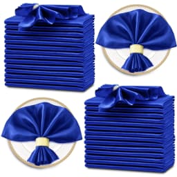 12PCS Wedding Red Satin Napkin 30x30cm Wholesale Soft Table Napkins for New Year Christmas Decoration Party Dinner Table Decor