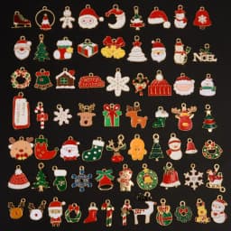 Random Mixed Christmas Pendant/Charms For Jewelry Making Bulk Xmas Charm Natale DIY Small Gifts Accessories Breloque Bijoux Noël