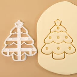 4 Pcs Christmas Cookie Cutter Set Snowflake Santa Claus Snowman XMAS Tree Shape Biscuits Molds for Winter Holiday Baking