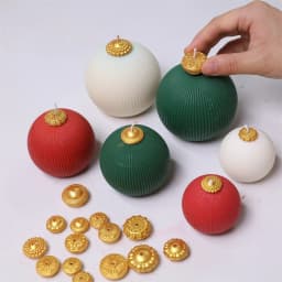 Nicole Christmas Baubles of Joy Candle Mold Christmas Silicone Mould DIY Handmade Xmas Home Decoration