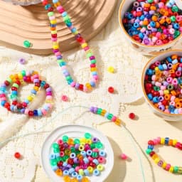 200/1000pcs Mix-color Acrylic Decorative Beads, DIY Jewelry Making Accessories, Valentine's Day, Thanksgiving, Christmas Gifts