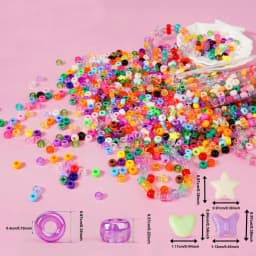 200/1000pcs Mix-color Acrylic Decorative Beads, DIY Jewelry Making Accessories, Valentine's Day, Thanksgiving, Christmas Gifts