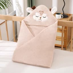 New Coral Fleece Bath Towel for Infants and Children, Suitable for Use in Bathrooms, Swimming Pools, Beaches, and Families. Can Be Used as a Newborn Blanket. Super Absorbent, Comfortable and Soft Fabric. New Pattern Design. Microfiber. Suitable for Infants and Children Aged 0-3 Years. Ideal as a Top Choice for Baby Christmas Gifts