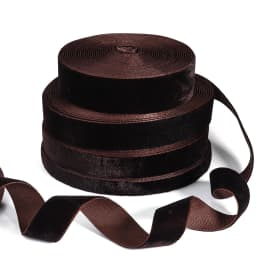 5-10yards/roll Velvet Ribbons Deep Brown Color Single Face Flocking Webbing For DIY Christmas Crafts Party Wrapping Decoration