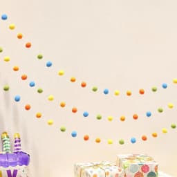DIY 30pcsX2.5cm Plush Balls Banner Wall Hanging Decor Baby Shower Birthday Party Christmas Garland Party Photo Props Supply
