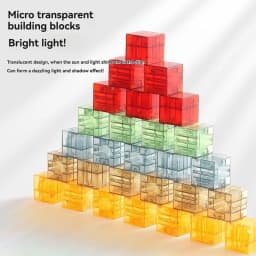 New Popular Transparent Magnetic Blocks-Build Magnet World Set for child, Sensory Construction Toys Christmas Gifts For Child