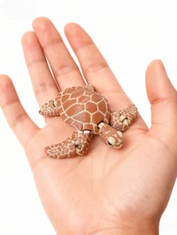 1/2 Piece - 3D Printed Articulated Turtle Figurine, Indoor and Outdoor Desktop Decoration, Wedding, Birthday, Christmas, New Year Gift, Party Favor Filler, Aquarium Landscaping