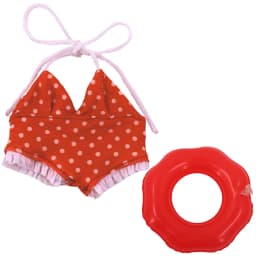 Doll Shoes Bikini Beach Slippers For labubu Clothes 17cm Plush Doll Accessories Girl's Toys Birthday And Christmas Gifts