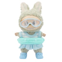 Doll Shoes Bikini Beach Slippers For labubu Clothes 17cm Plush Doll Accessories Girl's Toys Birthday And Christmas Gifts