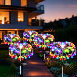 200 LED Solar Firework Lawn Lights Waterproof Outdoor Garden Christmas Lights Decor for Yard Pathway Balcony Patio Solar Lamp