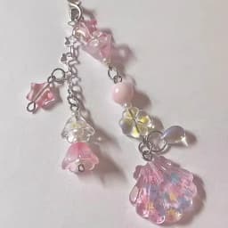 5 Style Shell Beaded Phone Chain Gorgeous Star Lily of the Valley Coquettish Coquette Keychain Pendant Keyring Christmas Gifts