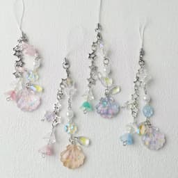 5 Style Shell Beaded Phone Chain Gorgeous Star Lily of the Valley Coquettish Coquette Keychain Pendant Keyring Christmas Gifts