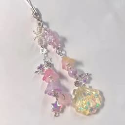 5 Style Shell Beaded Phone Chain Gorgeous Star Lily of the Valley Coquettish Coquette Keychain Pendant Keyring Christmas Gifts