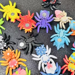 3D Printed Flexible Spider Sculpture Kids Simulation Animal Toy Creative Home Halloween Ornament Desk Cartoon Christmas Gift