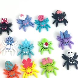 3D Printed Flexible Spider Sculpture Kids Simulation Animal Toy Creative Home Halloween Ornament Desk Cartoon Christmas Gift