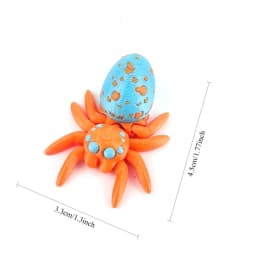 3D Printed Flexible Spider Sculpture Kids Simulation Animal Toy Creative Home Halloween Ornament Desk Cartoon Christmas Gift