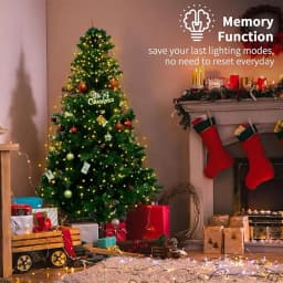 1.5M/2M/3M LED Ring Christmas Tree Tops Lights Decoration Tree Lights String for Patio Garden Outdoor Waterproof Waterfall Light