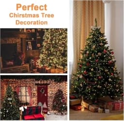 1.5M/2M/3M LED Ring Christmas Tree Tops Lights Decoration Tree Lights String for Patio Garden Outdoor Waterproof Waterfall Light