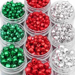 50-100PCS 6/8/10mm Baking Paint Colorful Christmas Flat Bells Metal Little Bells Xmas Decoration Party DIY Bracelet Necklace
