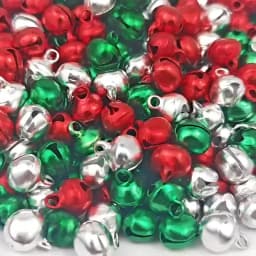 50-100PCS 6/8/10mm Baking Paint Colorful Christmas Flat Bells Metal Little Bells Xmas Decoration Party DIY Bracelet Necklace