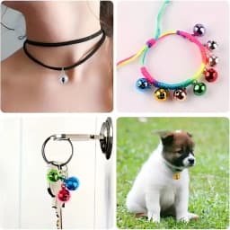 50-100PCS 6/8/10mm Baking Paint Colorful Christmas Flat Bells Metal Little Bells Xmas Decoration Party DIY Bracelet Necklace