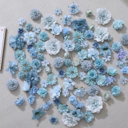 20Pcs Blue Rose Artificial Flowers Silk Fake Flowers Heads For Home Decor Christmas Wedding Decoration DIY Garland Gift Accessor