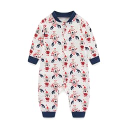 Kiddiezoom 1/2Pcs Fashion Christmas Cartoon 100%Cotton Zipper Baby Boy Girl Rompers Soft Newborn Clothes