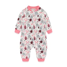 Kiddiezoom 1/2Pcs Fashion Christmas Cartoon 100%Cotton Zipper Baby Boy Girl Rompers Soft Newborn Clothes