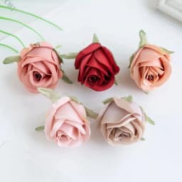 Cheap Rose Head Silk Artificial Flowers For Home Wedding Arch Craft Supplies Decoration DIY Christmas Wreath Accessory Scrapbook