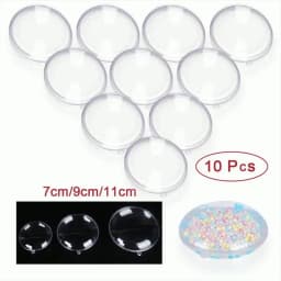 10pcs 7/9/11cm Xmas Tree Hanging Ball Christmas Clear Flat Ball Plastic Baubles Open Balls Candy Gift Box For Home Decor Wedding