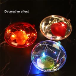 10pcs 7/9/11cm Xmas Tree Hanging Ball Christmas Clear Flat Ball Plastic Baubles Open Balls Candy Gift Box For Home Decor Wedding