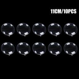 10pcs 7/9/11cm Xmas Tree Hanging Ball Christmas Clear Flat Ball Plastic Baubles Open Balls Candy Gift Box For Home Decor Wedding