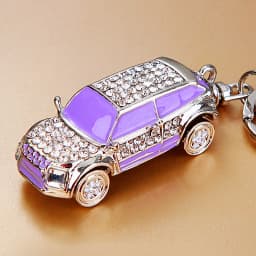 Hot Mini Car Keychain Rhinestone Car Keychain Key Rings for Men Women Car Decorations Perfect Christmas Gifts Kids Toy Gift