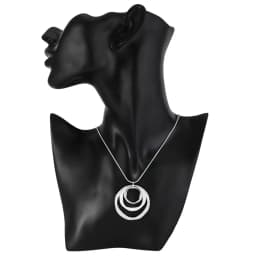 40-75cm Charms nobel 925 Sterling Silver Bohemia three circle pendant Necklace For Women Wedding Jewelry party Christmas gifts
