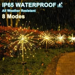 1/2/4PCS Solar Firework Light Waterproof Outdoor 8 Lighting Modes Lights 90-200LED Fairy String Light Christmas Path Lawn Decor