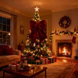 Large Red Velvet Bow Christmas Tree Hanging Pendants 2025 Christmas Party Decoration New Year Holiday Home DIY Ornaments