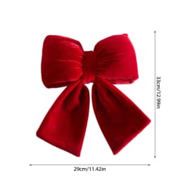 Large Red Velvet Bow Christmas Tree Hanging Pendants 2025 Christmas Party Decoration New Year Holiday Home DIY Ornaments